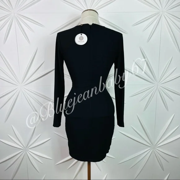 Misha Collection Little Black Dress In Black/Nude - Picture 14 of 16